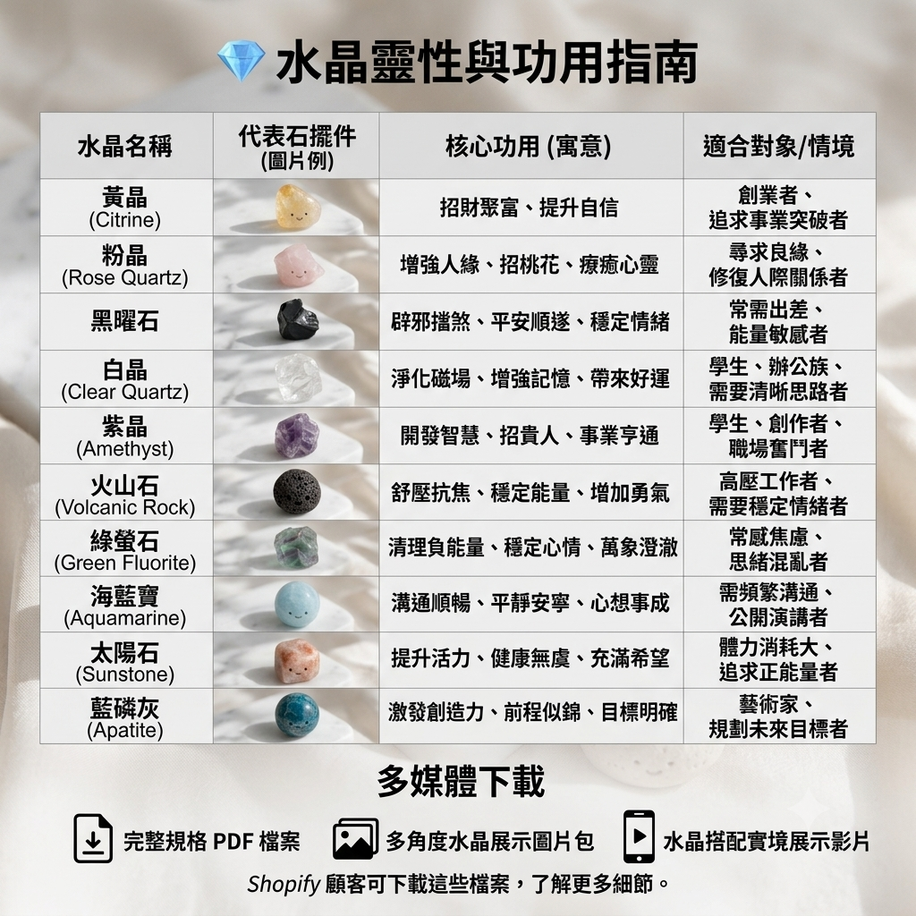 純手工製作香港「小豆丁」水晶原石擺件 | 辦公室療癒好物 | 獨特手作質感禮物
