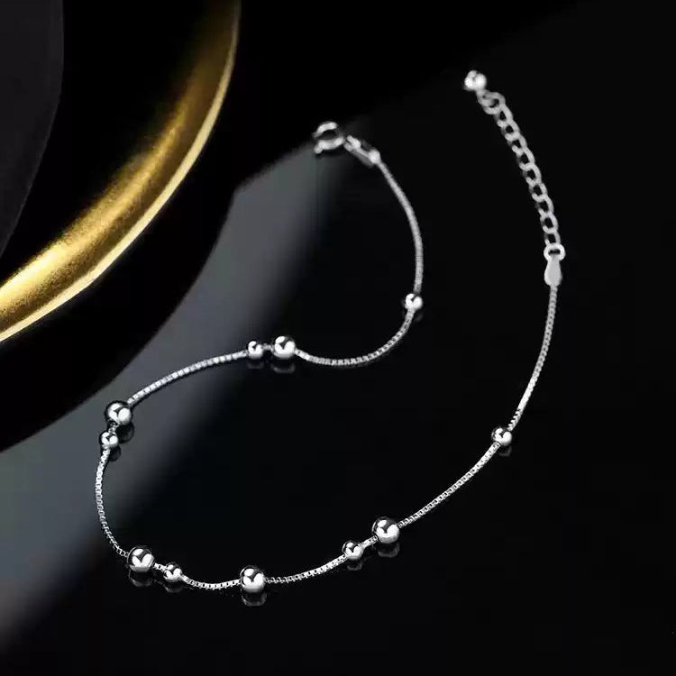 「2025開運足飾|S925純銀轉運珠腳鍊|極簡高級感腿鏈|小眾潮流必備」