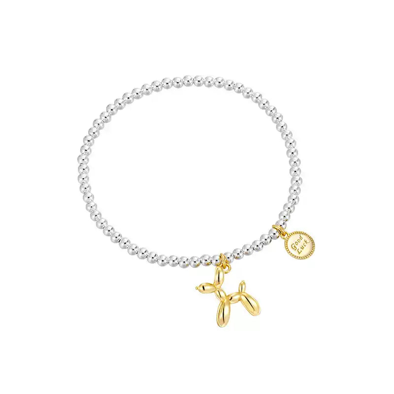 ✨️幸運相伴✨ 氣球狗Good Luck手鍊 圓牌祝福語 正能量飾品 潮人必備