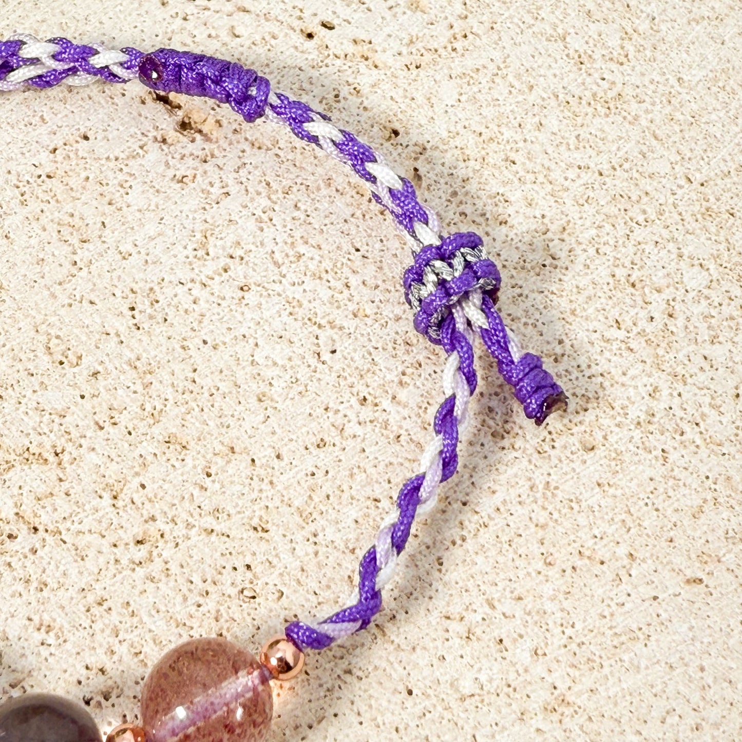 🌟 浪漫守護 · 草莓晶紫晶手繩 🌟