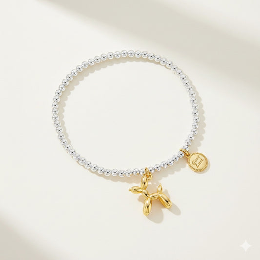 【玩味復古】藝術氣球狗原子粗鍊手鍊