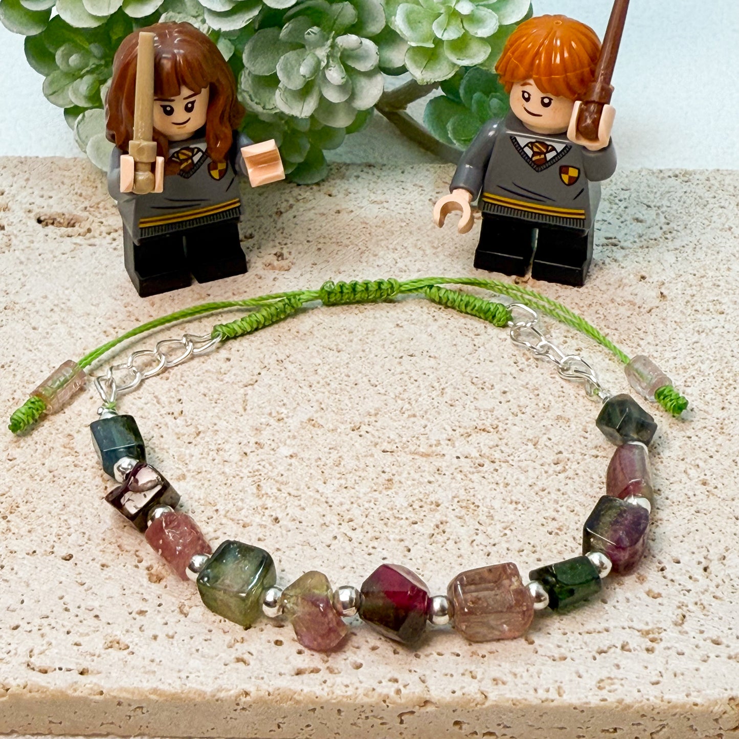 🍉✨ 【夏日雙生 · 西瓜碧璽手繩】✨🌿