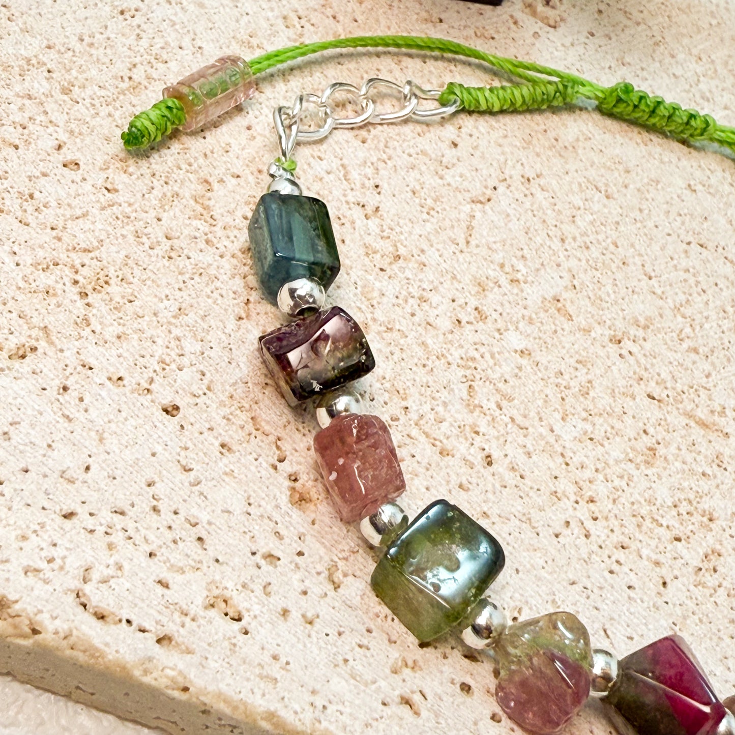 🍉✨ 【夏日雙生 · 西瓜碧璽手繩】✨🌿