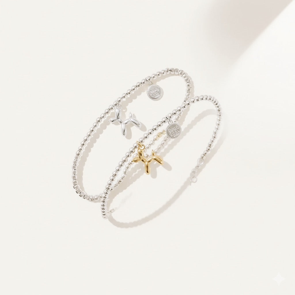 【玩味復古】藝術氣球狗原子粗鍊手鍊