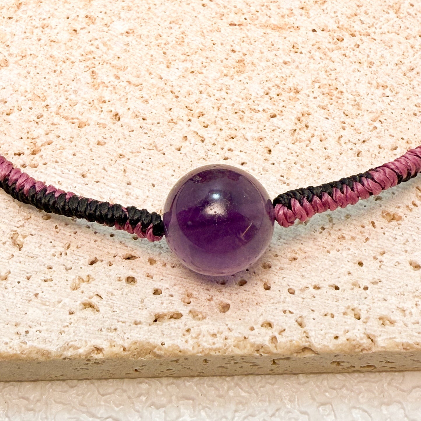 🔮✨ 【紫晶靈韻 · 智慧守護手繩】✨💜