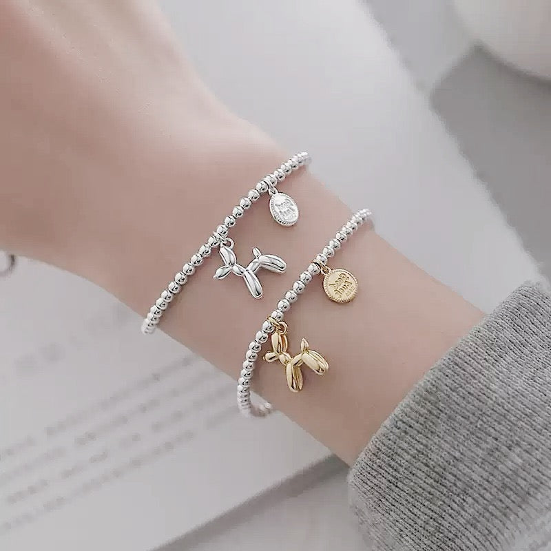 【玩味復古】藝術氣球狗原子粗鍊手鍊