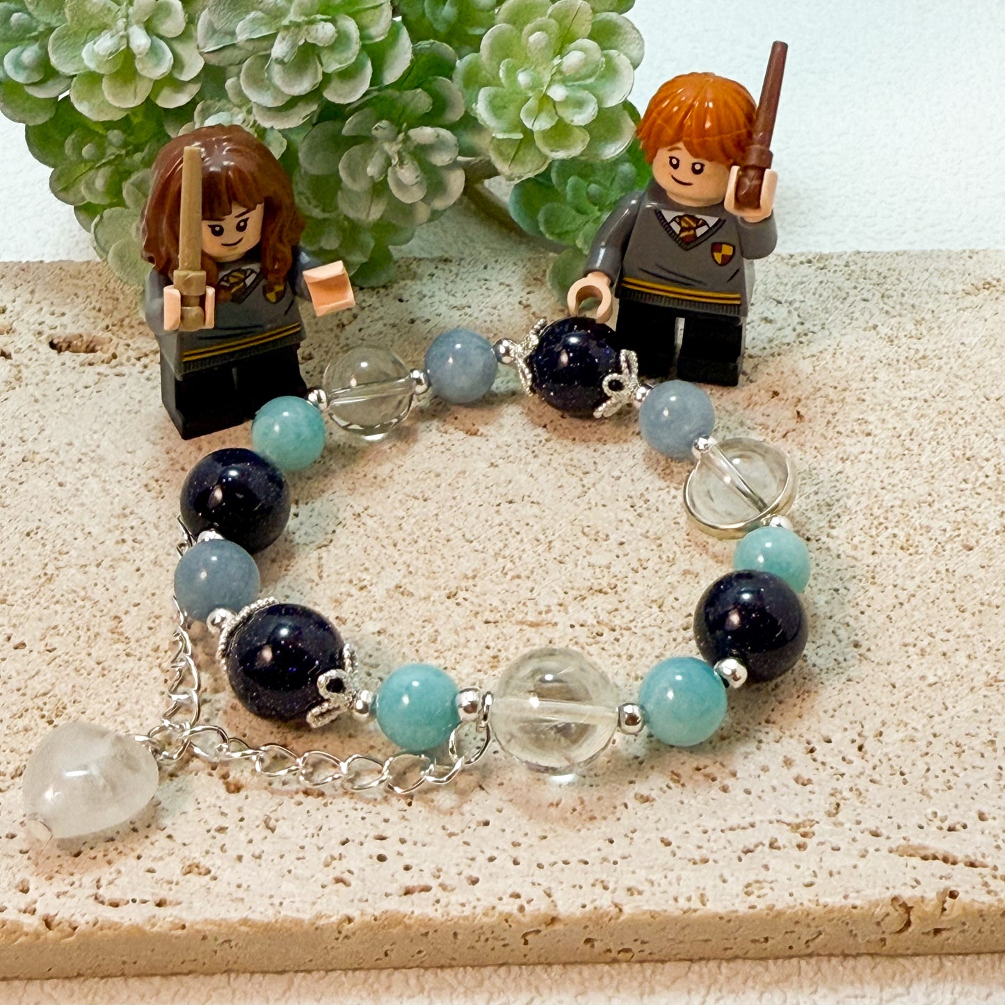 🌟 海洋之心 · 藍砂星河手繩 🌟