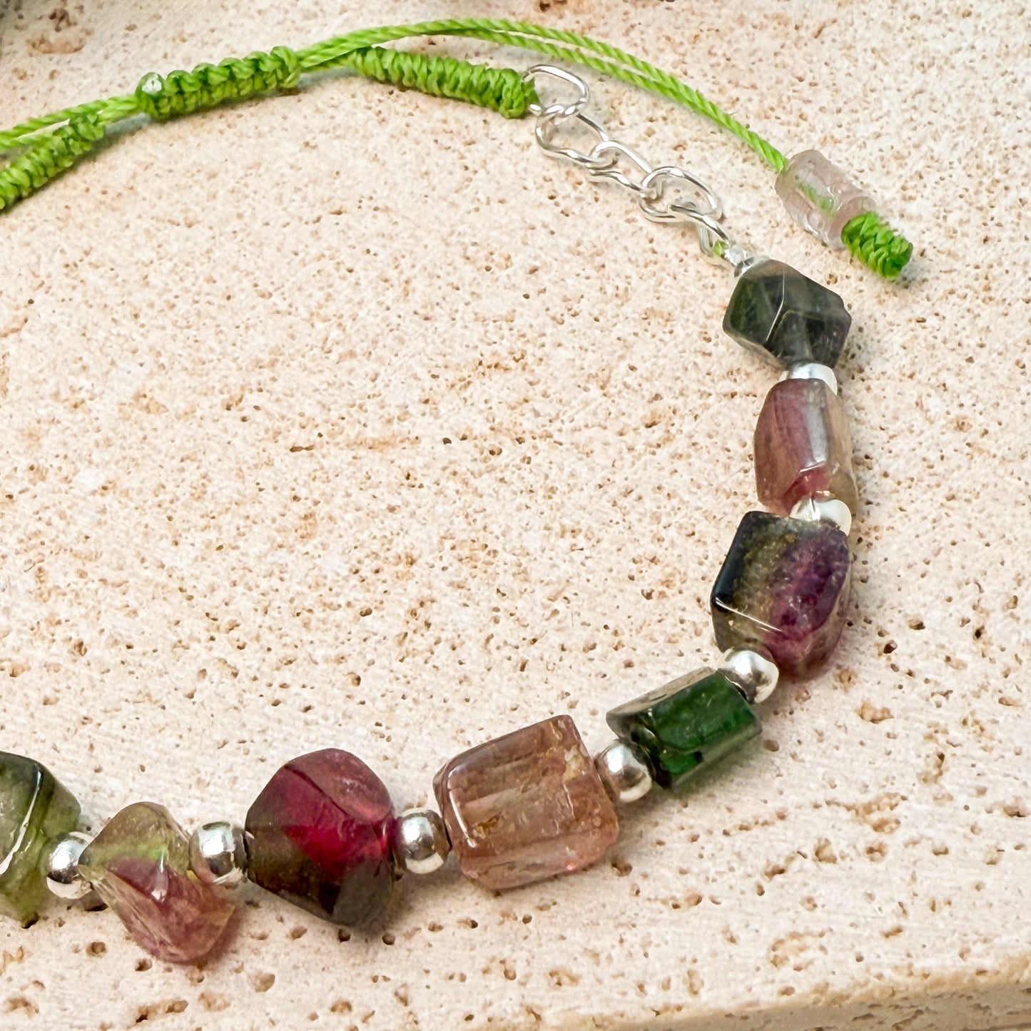 🍉✨ 【夏日雙生 · 西瓜碧璽手繩】✨🌿