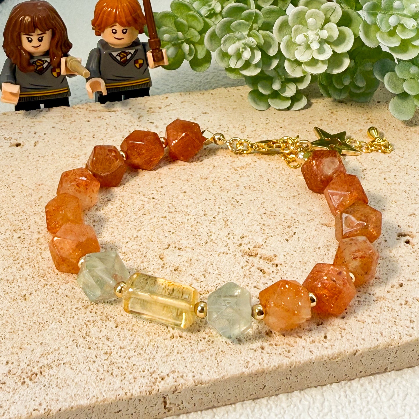 🌟 **星光招財 · 黃晶阿魯沙手繩** 🌟