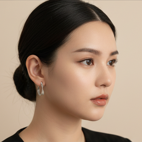 【日常精緻】麻花扭曲鏤空耳圈 | 輕奢復古小耳扣