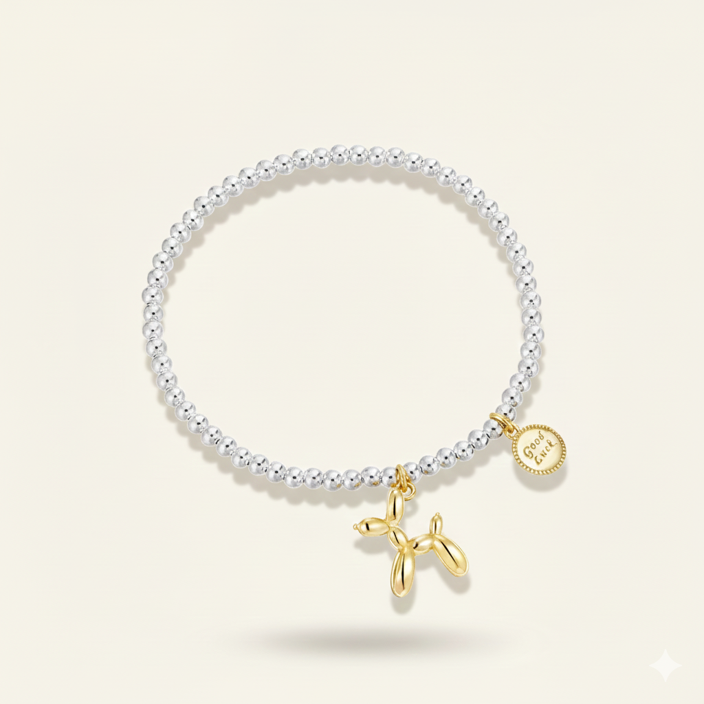 【玩味復古】藝術氣球狗原子粗鍊手鍊