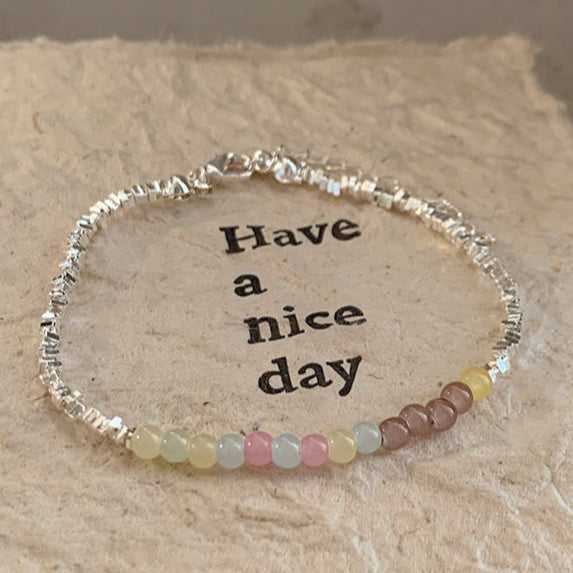 🦄 【2025多巴胺彩虹手鍊】不規則串珠小眾甜美手飾