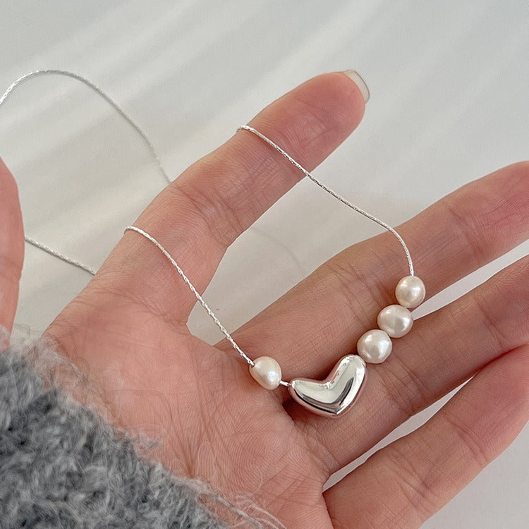 💖 *心動珍珠・不規則愛心項鍊* 💖