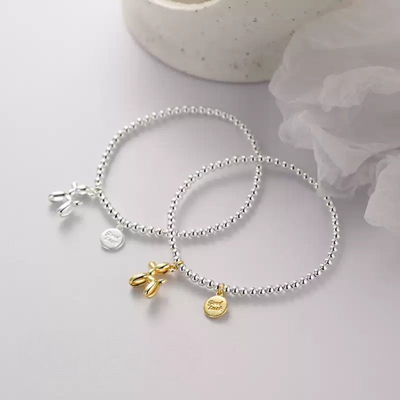 ✨️幸運相伴✨ 氣球狗Good Luck手鍊 圓牌祝福語 正能量飾品 潮人必備