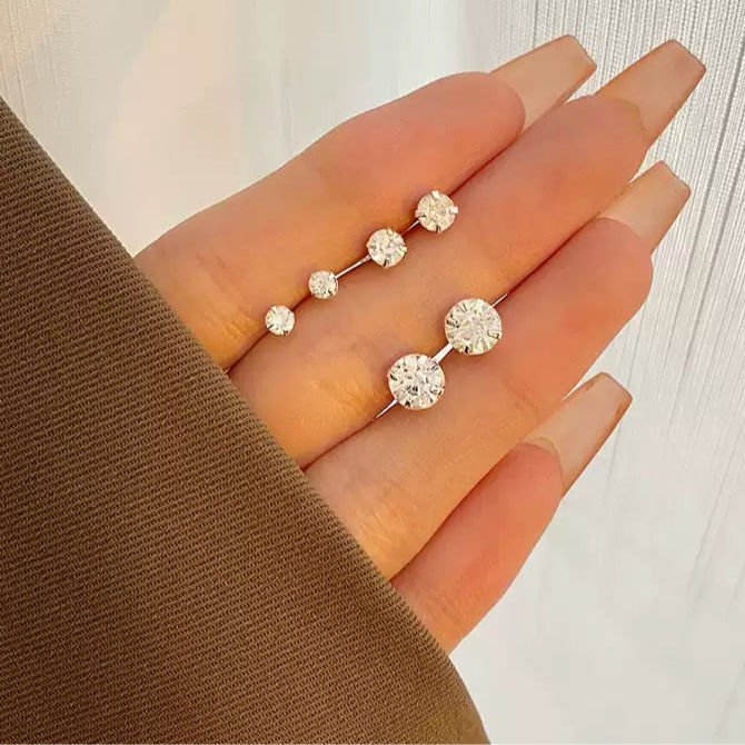 STARLIGHT WHISPER • 4mm鋯石純銀耳環