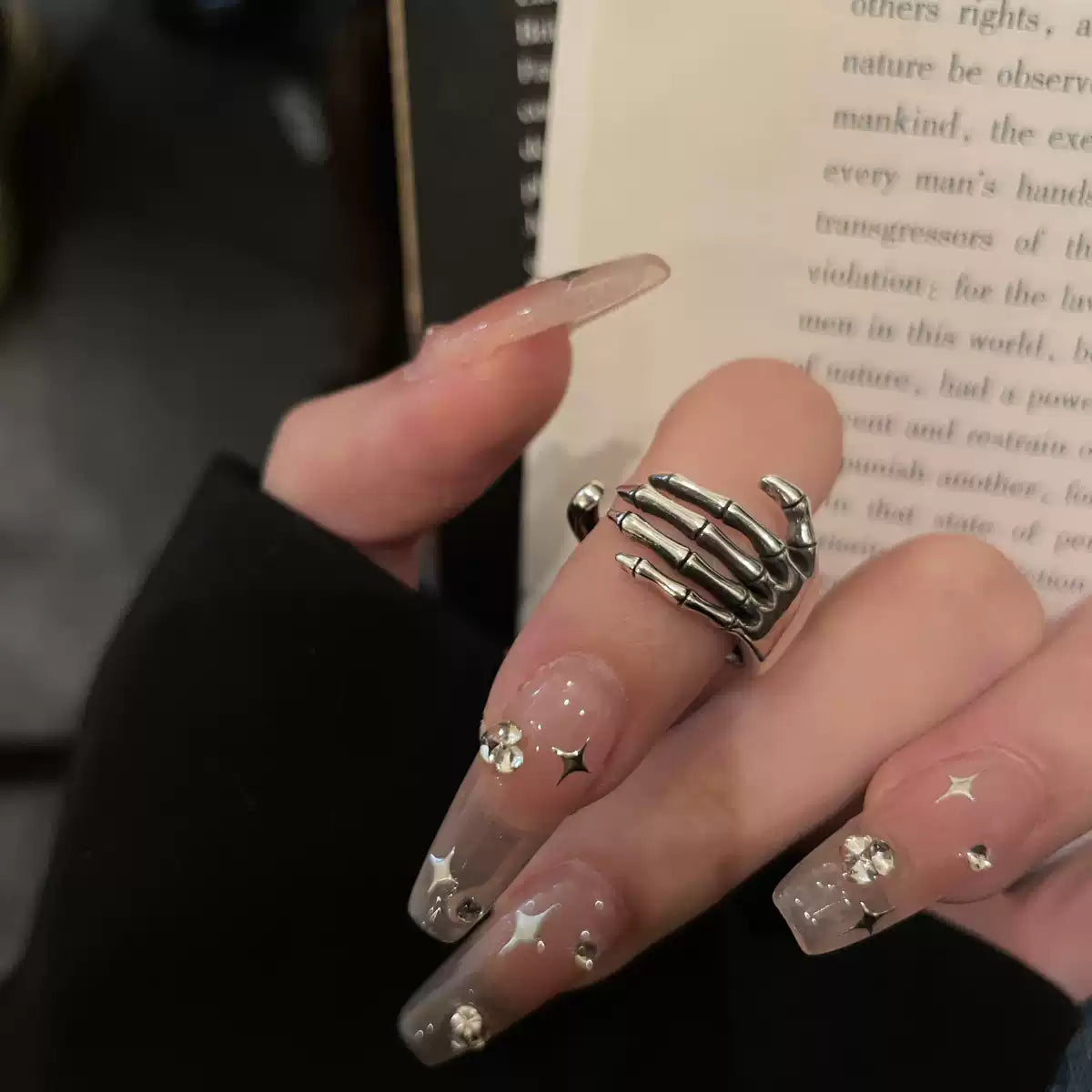 【暗黑潮酷】骷髏手爪開口戒指 - 嘻哈風格設計｜個性宣言單品｜