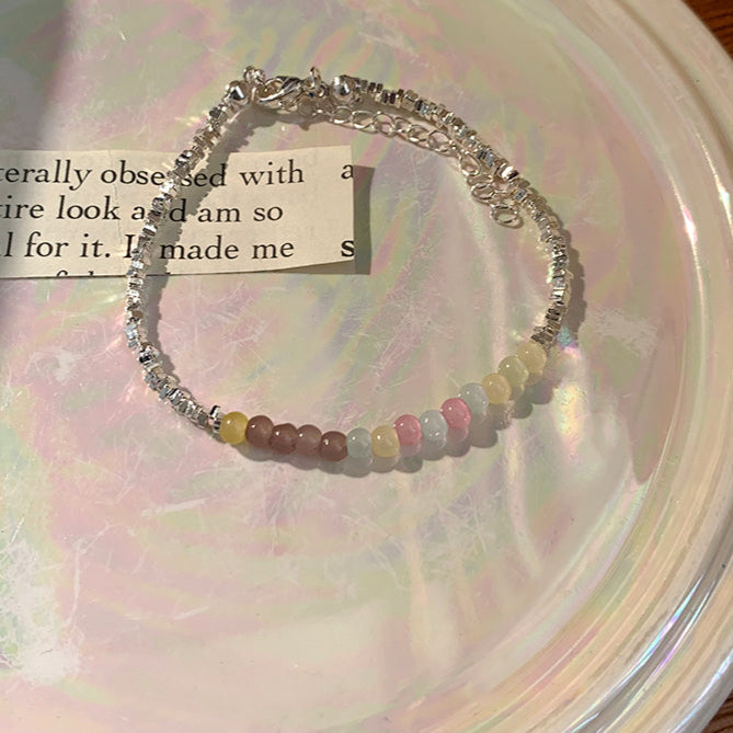 🦄 【2025多巴胺彩虹手鍊】不規則串珠小眾甜美手飾