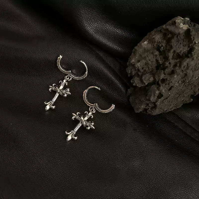 【復古小眾】皇冠十字架耳扣 | 精緻氣質 Huggies