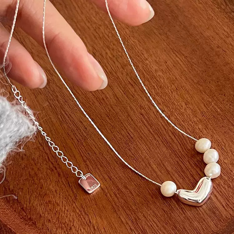💖 *心動珍珠・不規則愛心項鍊* 💖