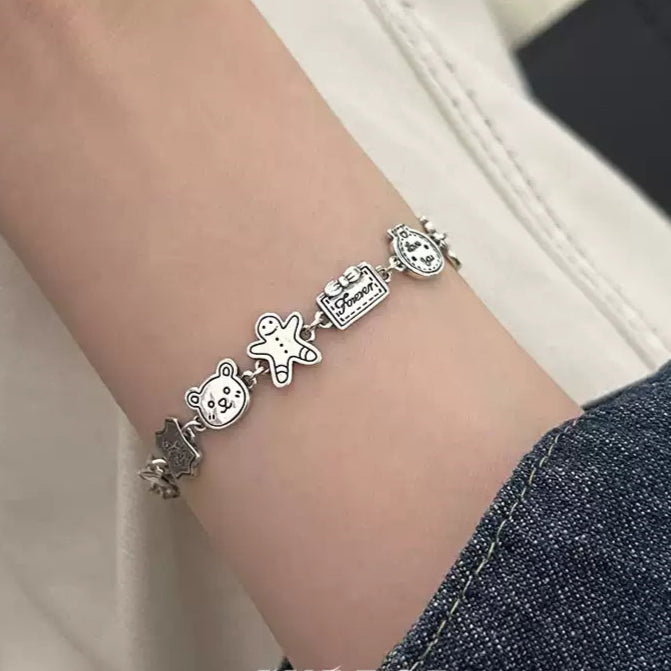 🪄 【2025薑餅小熊復古手鍊】S925純銀閨蜜禮物手飾