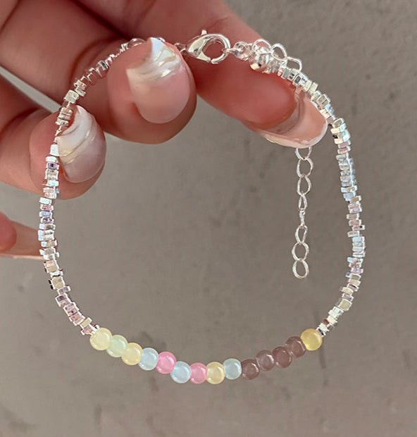🦄 【2025多巴胺彩虹手鍊】不規則串珠小眾甜美手飾