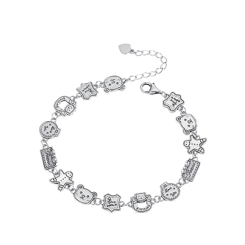 🪄 【2025薑餅小熊復古手鍊】S925純銀閨蜜禮物手飾