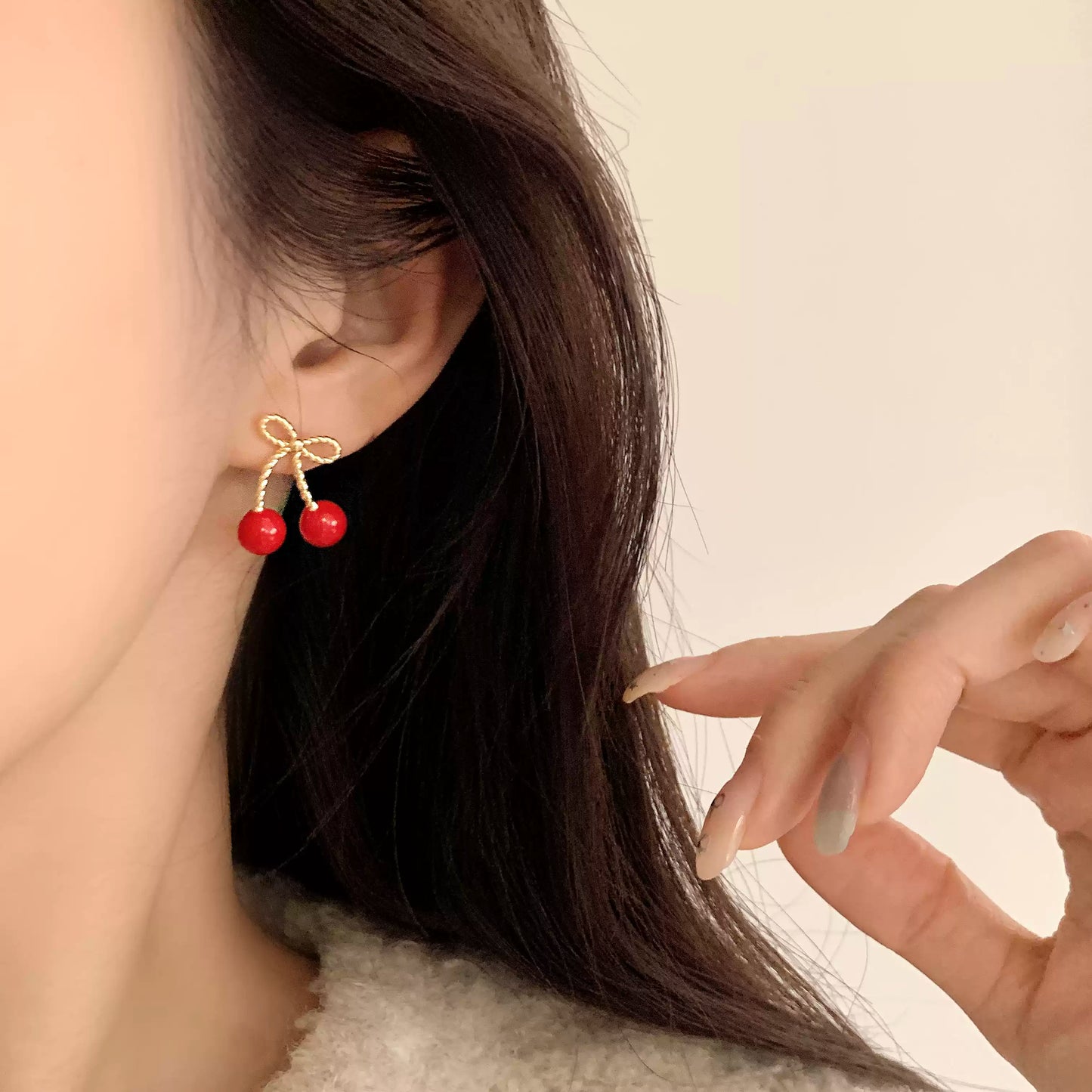 【甜美必備】可愛櫻桃耳環 - 精緻果實設計｜減齡神器｜