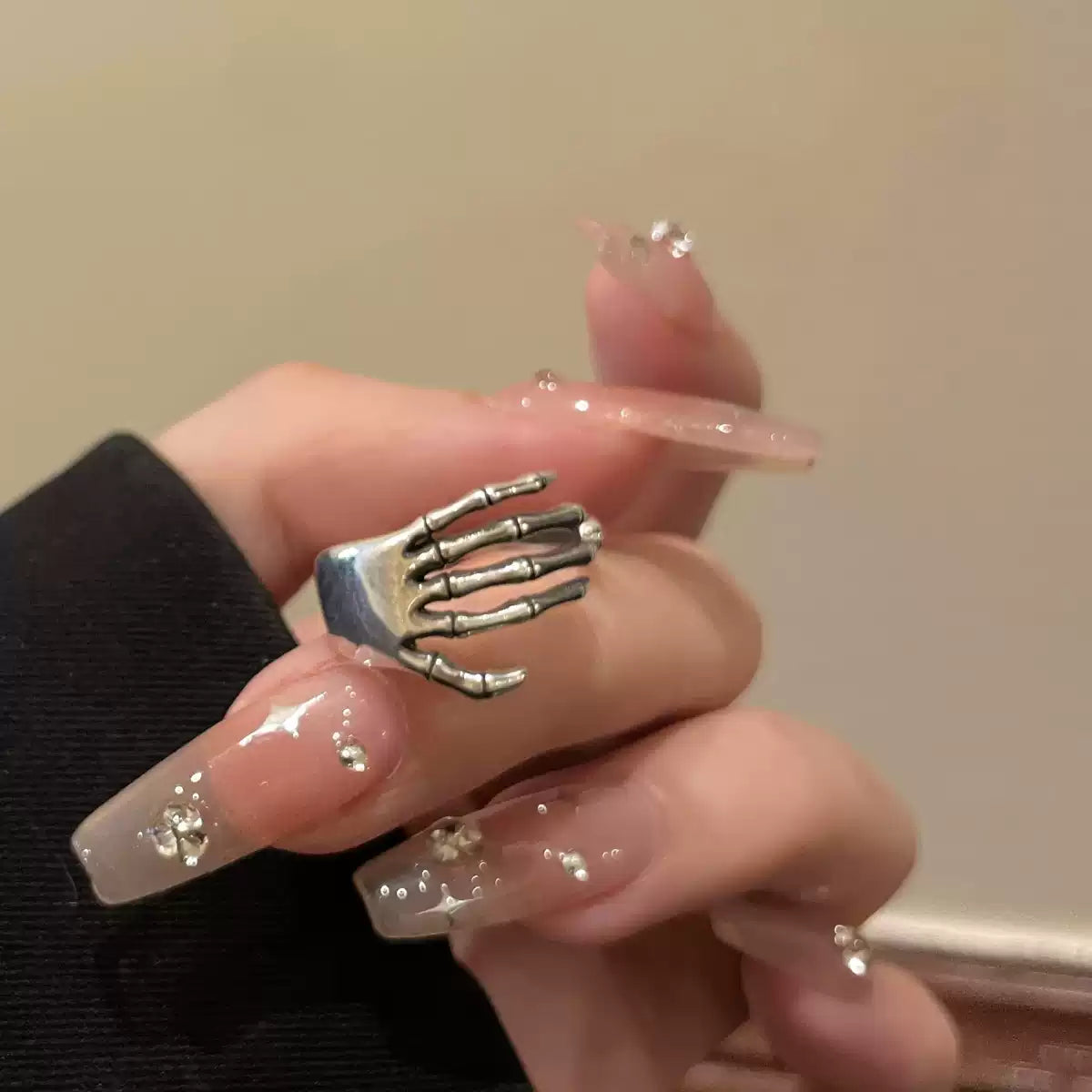 【暗黑潮酷】骷髏手爪開口戒指 - 嘻哈風格設計｜個性宣言單品｜