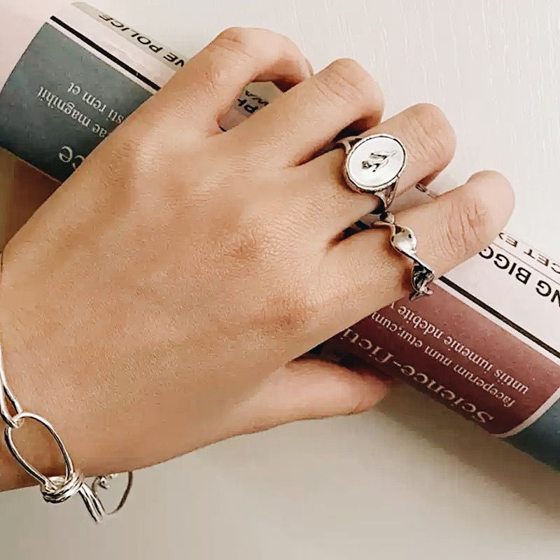 【復古小眾】波浪彎曲開口戒指