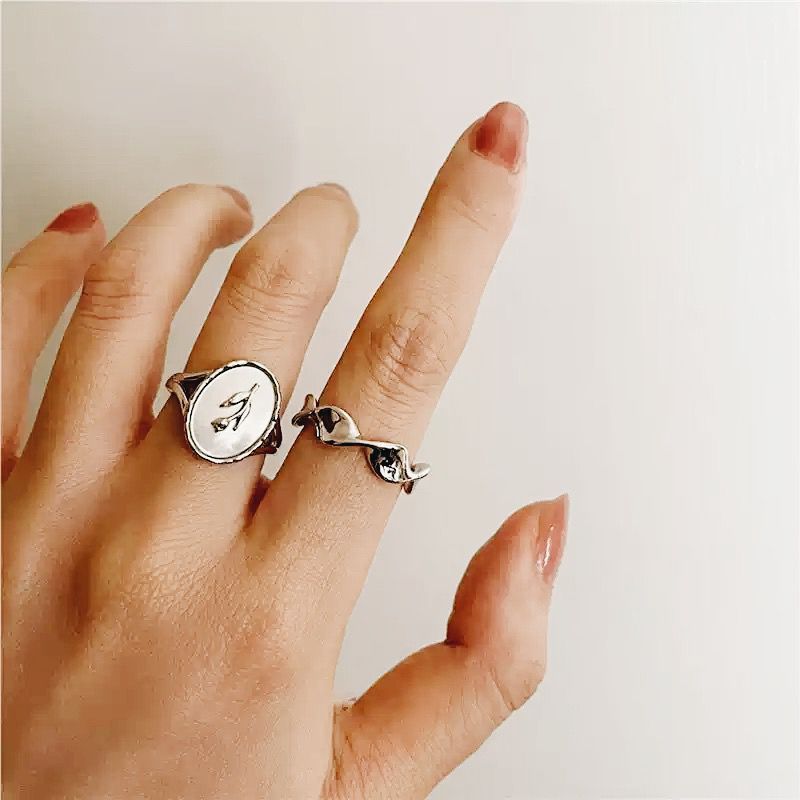 【復古小眾】波浪彎曲開口戒指