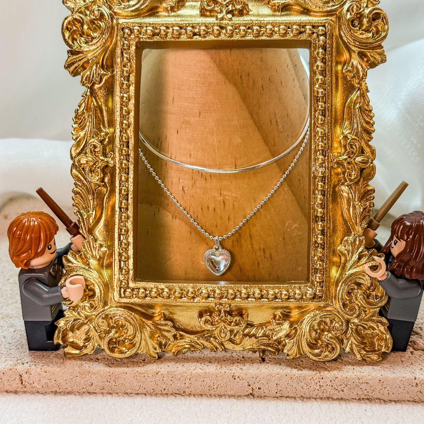 【 SEOUL AURORA • 炫彩極光心型純銀項鍊 】