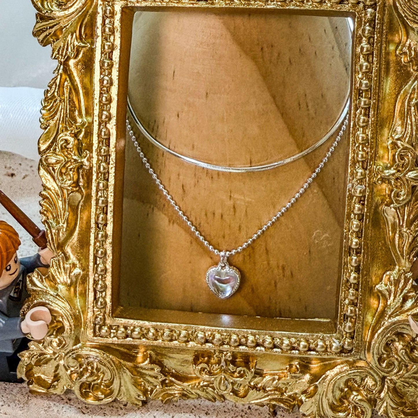 【 SEOUL AURORA • 炫彩極光心型純銀項鍊 】