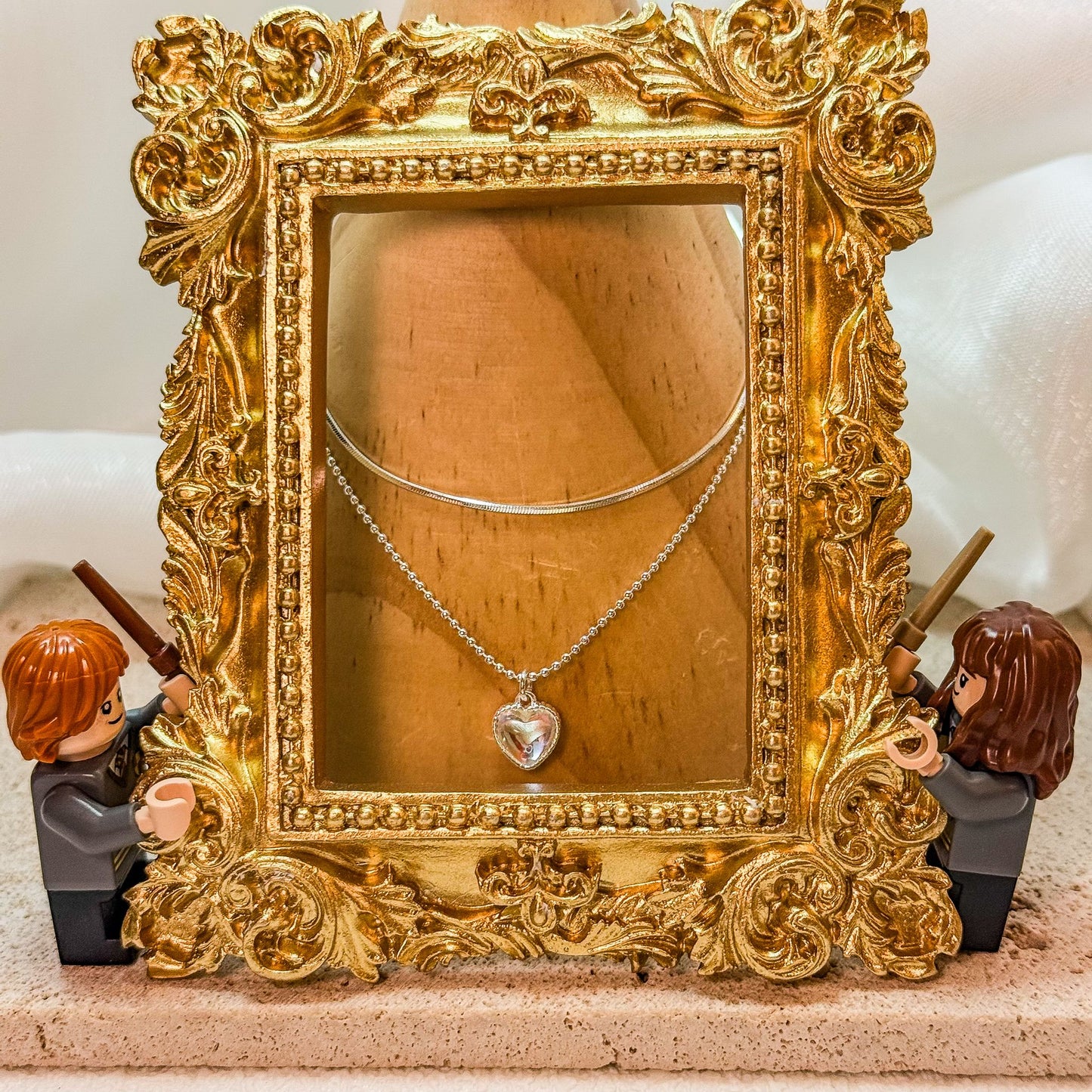 【 SEOUL AURORA • 炫彩極光心型純銀項鍊 】