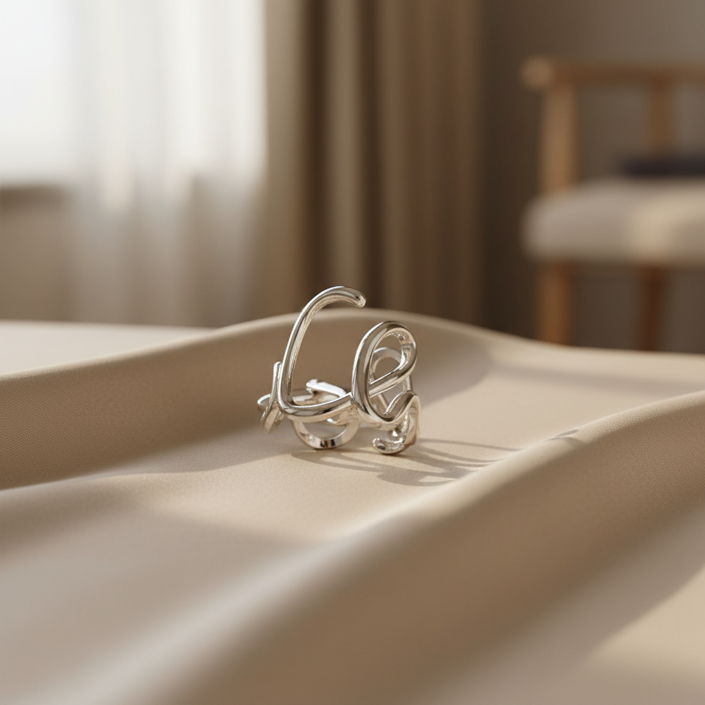 【獨特宣言】個性 LOVE 字母小眾設計感開口戒指