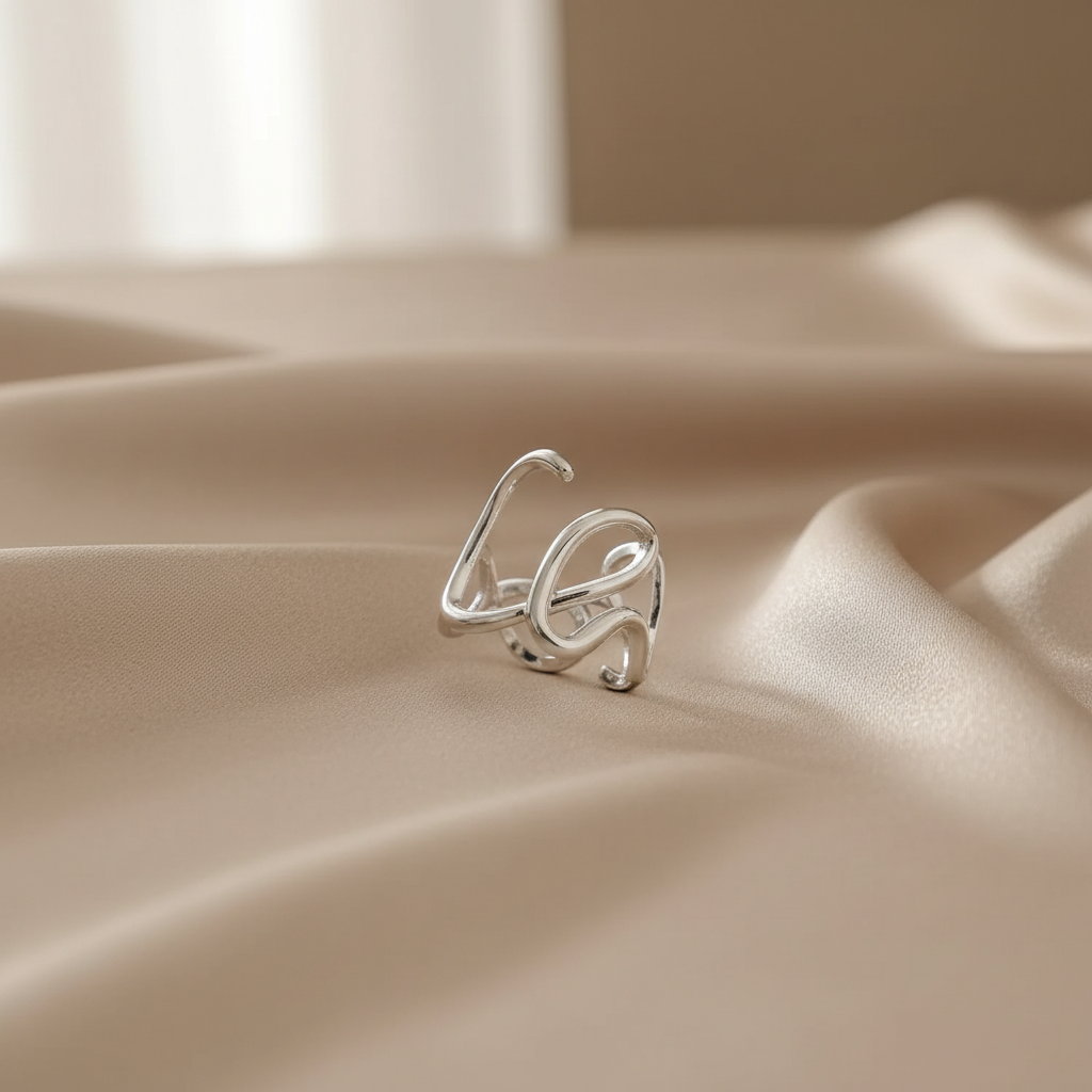 【獨特宣言】個性 LOVE 字母小眾設計感開口戒指