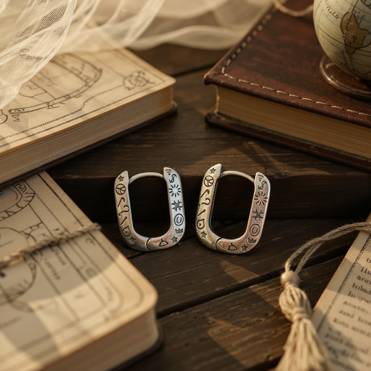 【個性宣言】塗鴉U型耳環 - 藝術感日常配飾｜輕盈舒適｜