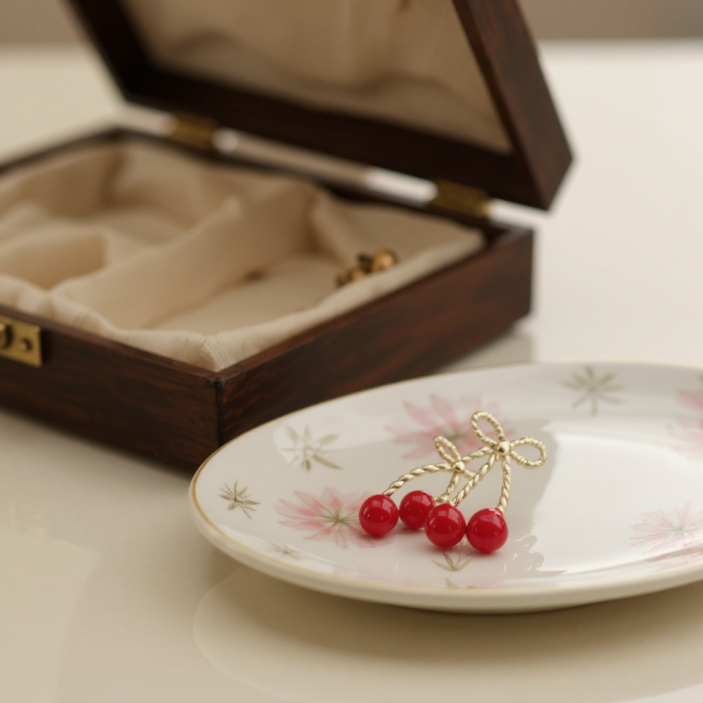 【甜美必備】可愛櫻桃耳環 - 精緻果實設計｜減齡神器｜