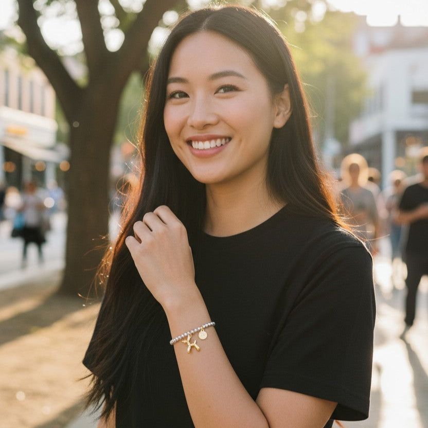 ✨️幸運相伴✨ 氣球狗Good Luck手鍊 圓牌祝福語 正能量飾品 潮人必備