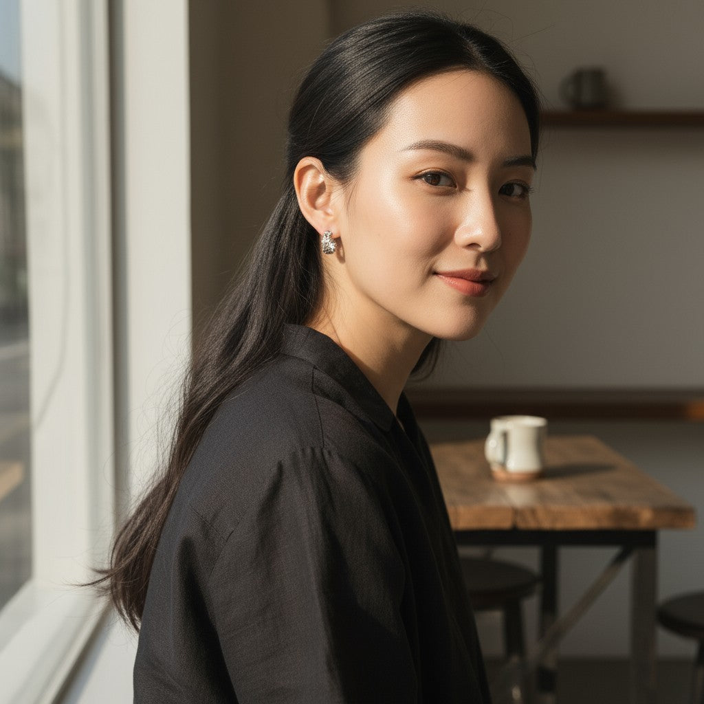 【暗黑美學】十字圓圈藤花耳環 - 復古做舊工藝｜鏤空設計｜